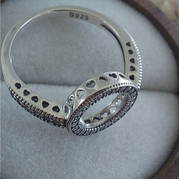 925 Sterling Silver Oxidized O Ring - Picture 5 of 8